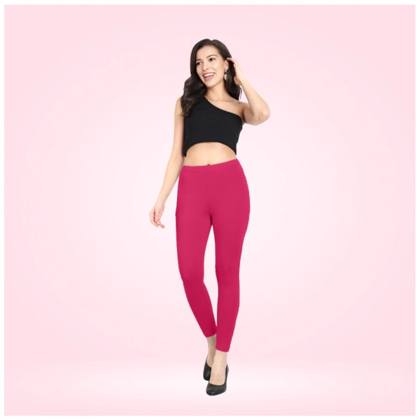 Women's Cotton Blended Solid Ankle legging (Rani)