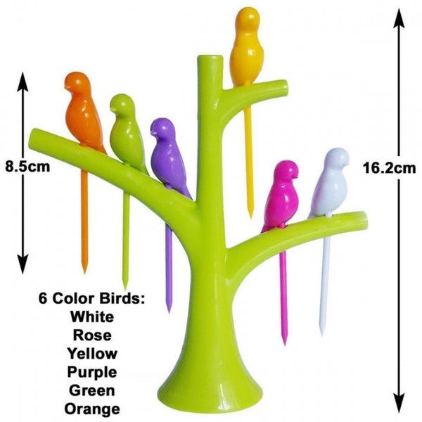 Pack Of_10 Bird Fork Dazzling Colors (Color: Assorted)
