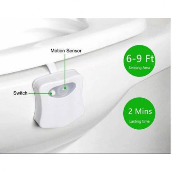 LED Light Sensor Motion Activated Glow Bowl Light Up Sensing Toilet Seat Night Lightning Bowl (Color: Assorted)