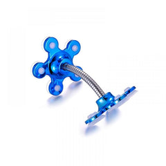 Pack Of 5 Phone Sucking Stand Flower Shape Cell Phone Holder (Color: Assorted)