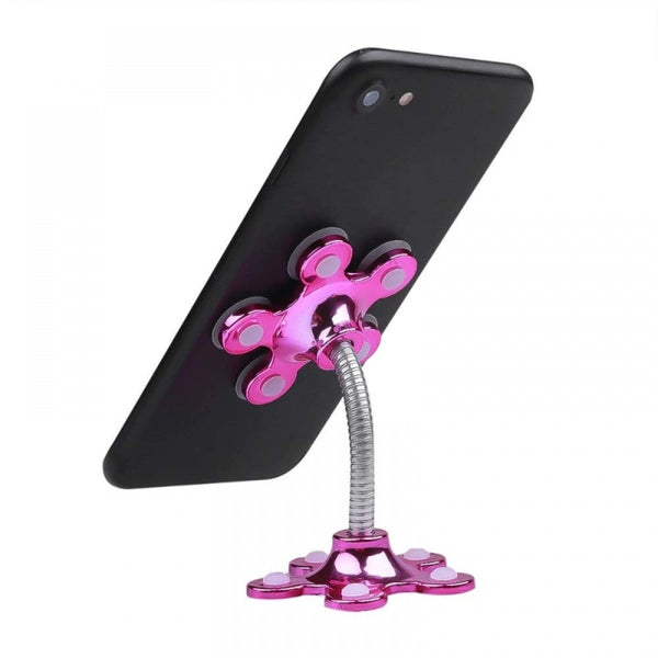 Pack Of 5 Phone Sucking Stand Flower Shape Cell Phone Holder (Color: Assorted)