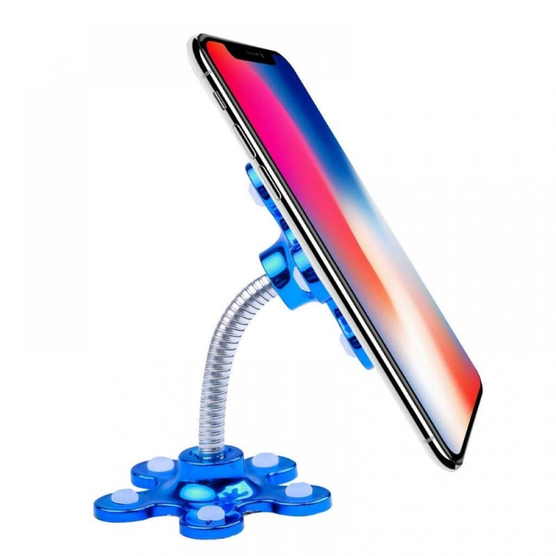 Pack Of 5 Phone Sucking Stand Flower Shape Cell Phone Holder (Color: Assorted)