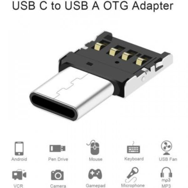 Pack Of_5 Type C Metal Otg (Color: Assorted)