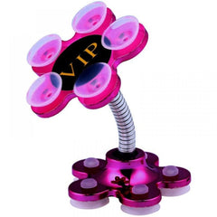 Pack Of 5 Phone Sucking Stand Flower Shape Cell Phone Holder (Color: Assorted)