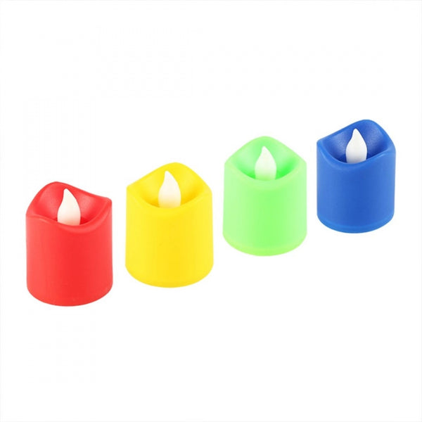 12 Pieces Festival Decorative LED Tealight Candles (Color: Assorted)