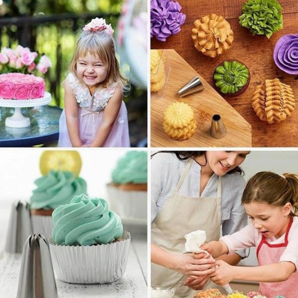 Pack Of 2_(12 Pieces Set)_Cake Decorating Nozzle (Color: Assorted)