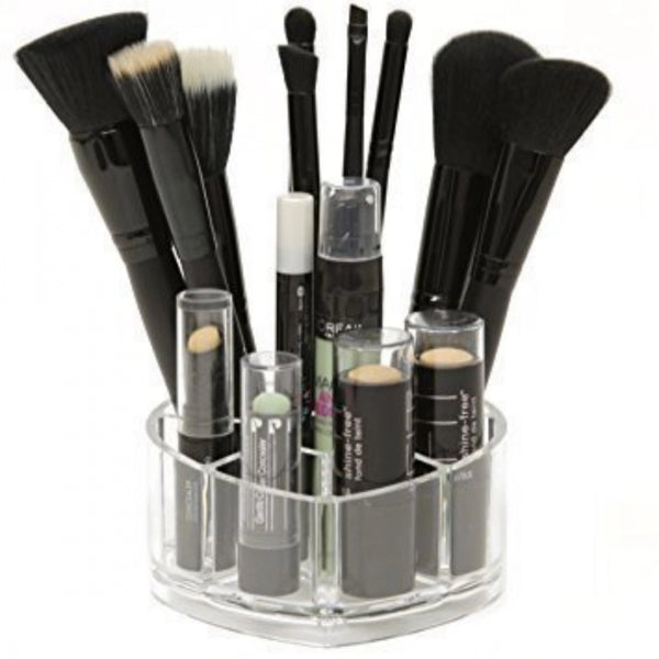 Pack Of_2 Acrylic Material Made Heart Shape Cosmetic Organizer Storage Box (Color:Assorted)