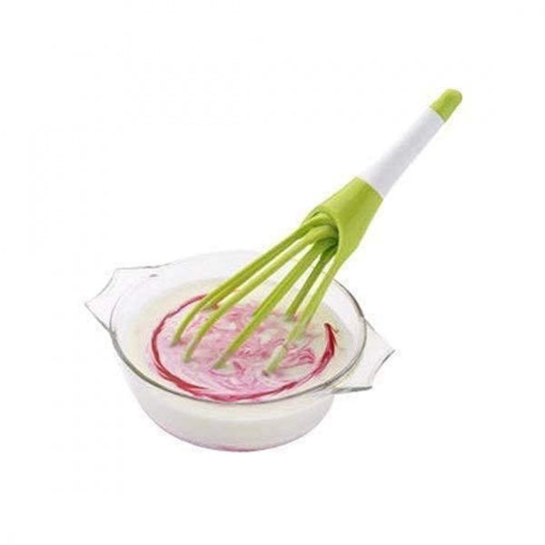 Pack Of_5 Fold Able Plastic Whisk Beater Hand Blender Mixer Froth Whisker Lassi Maker (Color:Assorted)