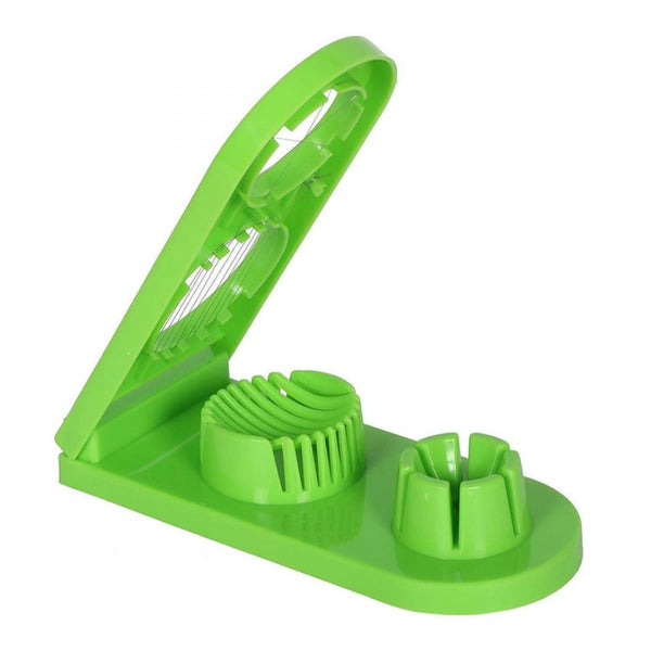 Pack Of 2 - 2 In 1 Boiled Egg and Mushroom Slicer Cutter Chopper Plastic With Stainless Steel Wired (Color:Assorted)