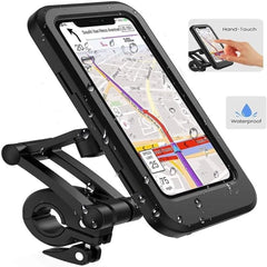Phone Mount Waterproof Cell Phone Holder 360° Rotation (Black)