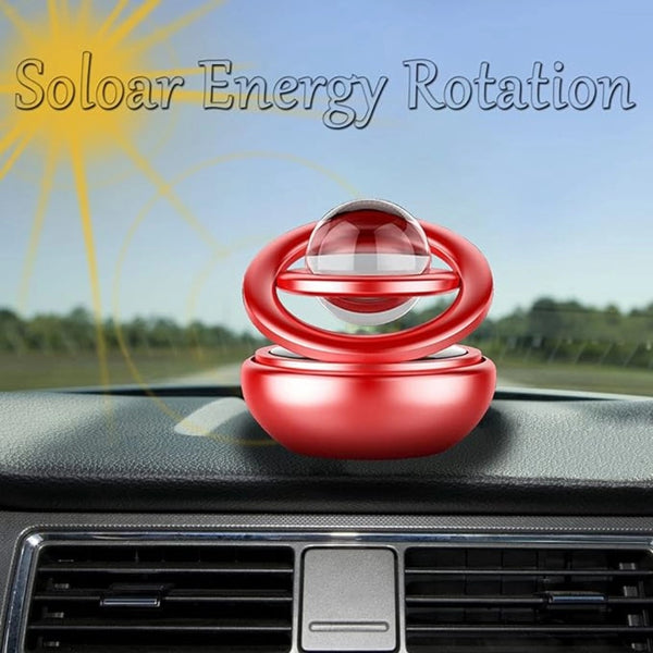 Solar Power Rotating Design Organic Fragrance Air Freshener Perfume With Perfume Tablets (Peach)