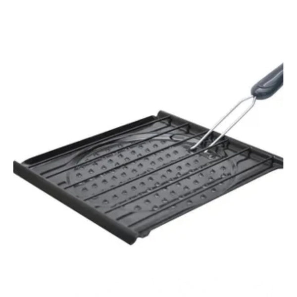 Steel Toaster Grill with Foldable Handle Easy to Stainless Steel (Black)