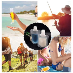 6Pcs Plastic Reusable Refillable Squeeze Lotion Bag (White)