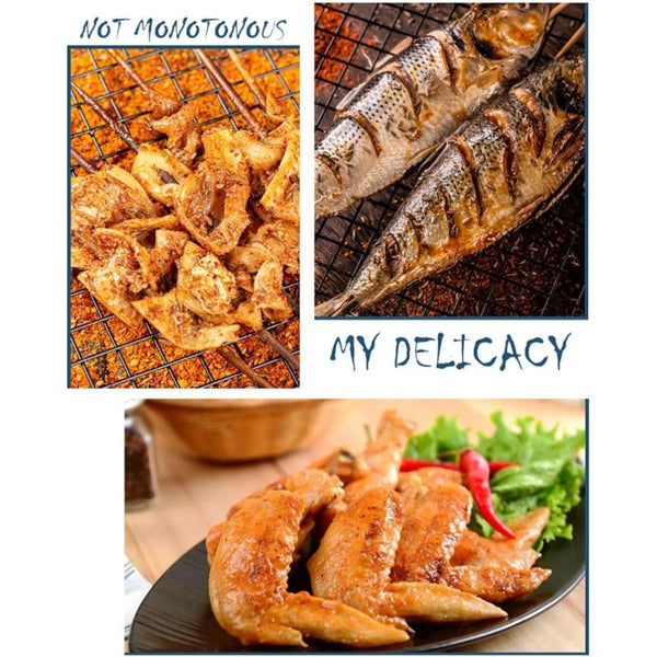 Steel Roasting Fish Grilling Basket (Silver)
