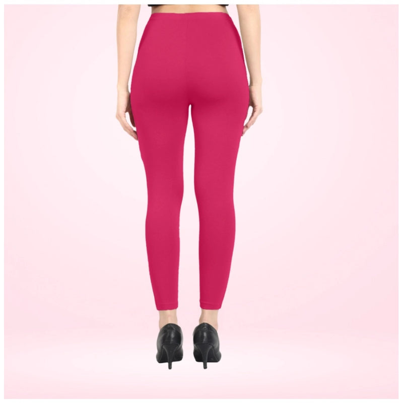 Women's Cotton Blended Solid Ankle legging (Rani)