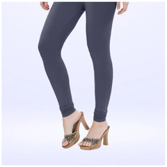 Women's Cotton Blended Solid Churidar leggings (Navy)