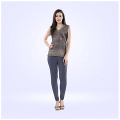 Women's Cotton Blended Solid Churidar leggings (Navy)