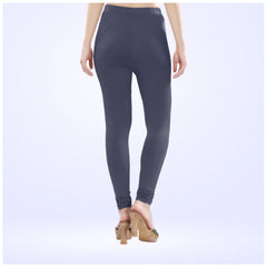 Women's Cotton Blended Solid Churidar leggings (Navy)