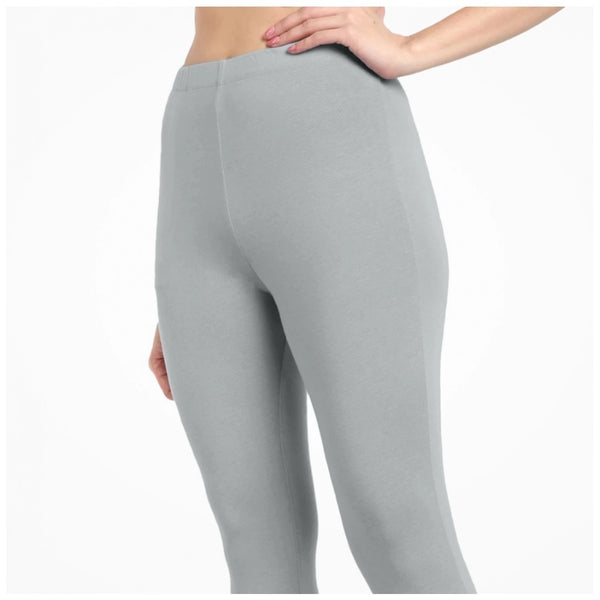 Women's Cotton Blended Solid Ankle legging (Silver Gray)