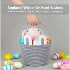 Cotton Ear Toys Bucket Pack of 1 Storage Basket For Clothes (Grey)