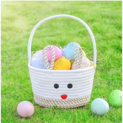 Cotton Toy Bucket Pack of 1 Storage Basket For Clothes (Beige)