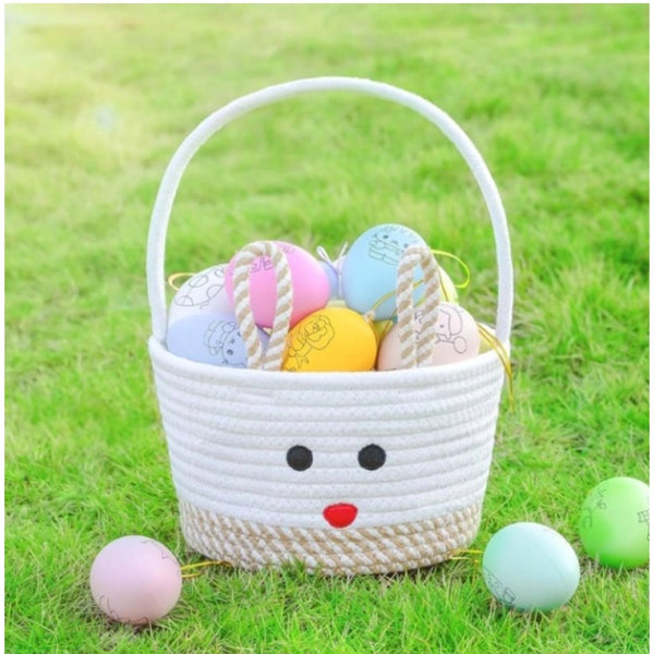 Cotton Toy Bucket Pack of 1 Storage Basket For Clothes (Beige)