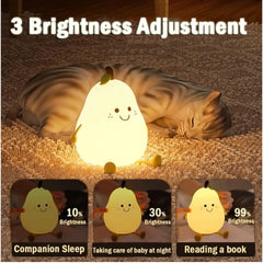 Plastic, Silicon Pear Night Light (Multicolor)