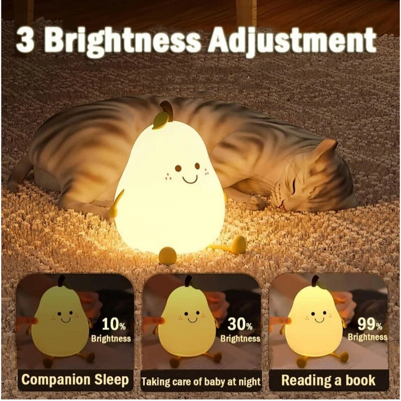 Plastic, Silicon Pear Night Light (Multicolor)