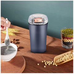 Plastic Steel Electric Coffee Grinder (Blue)