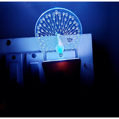 Peacock AC Adapter Night Lamp