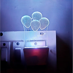 Fly With Dream Balloons AC Adapter Night Lamp